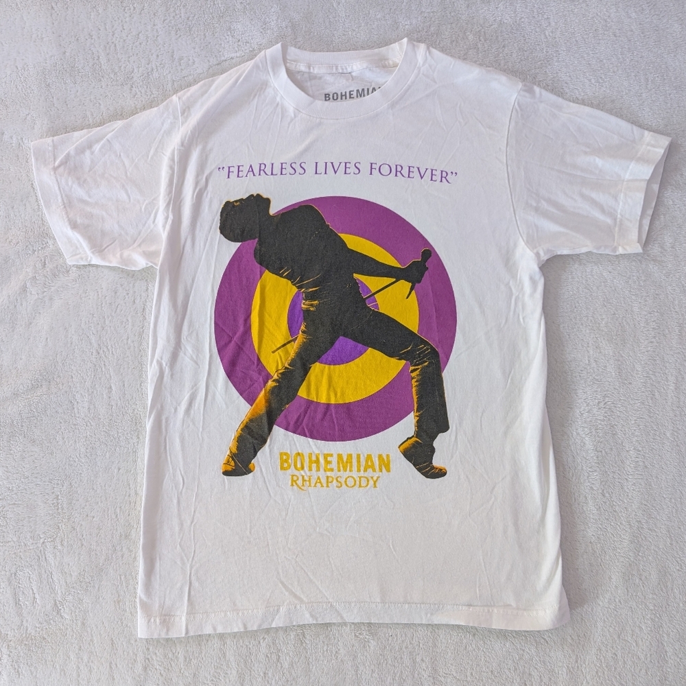 Queen Bohemian Rhapsody T Shirt Size Med Fearless Movie Official Graphic Tee
